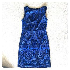 Blue velvet dress